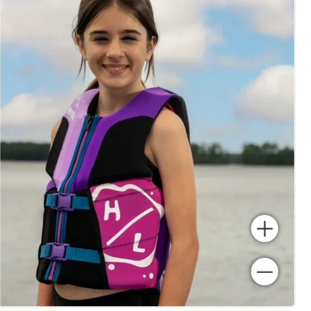 Hyperlyte Wake Co - Kids Swim Vest - Purple and Black